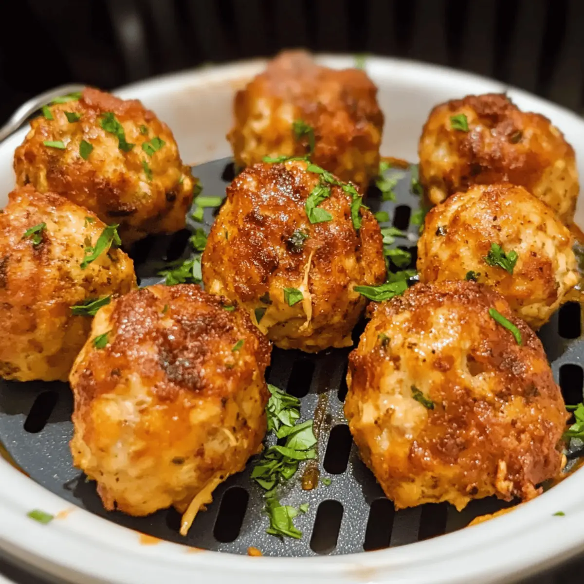 Air Fryer Chicken Meatballs
