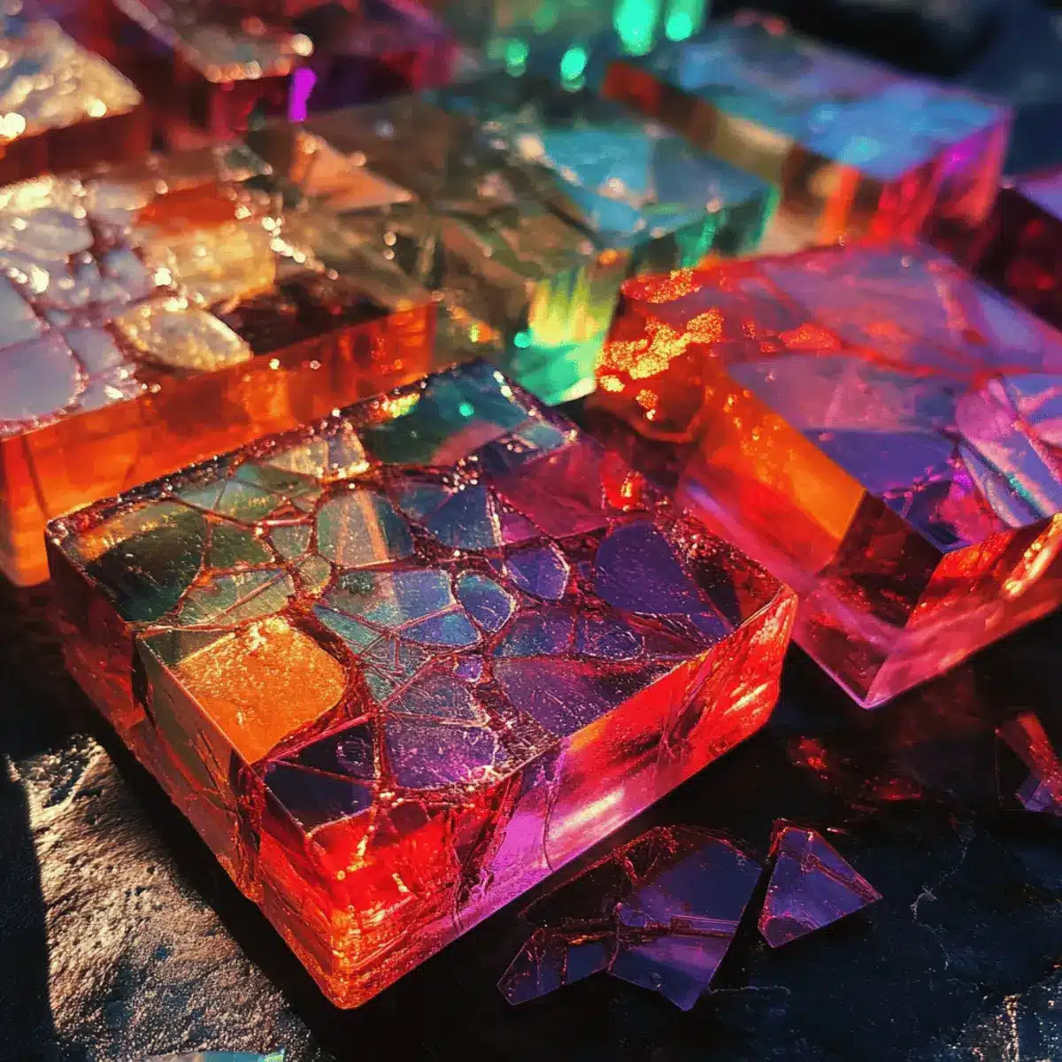 Broken Glass Jello Bars