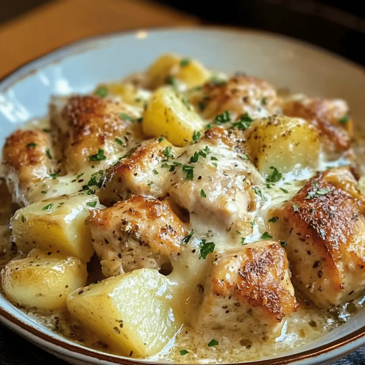 Garlic Parmesan Crockpot Chicken and Potatoes