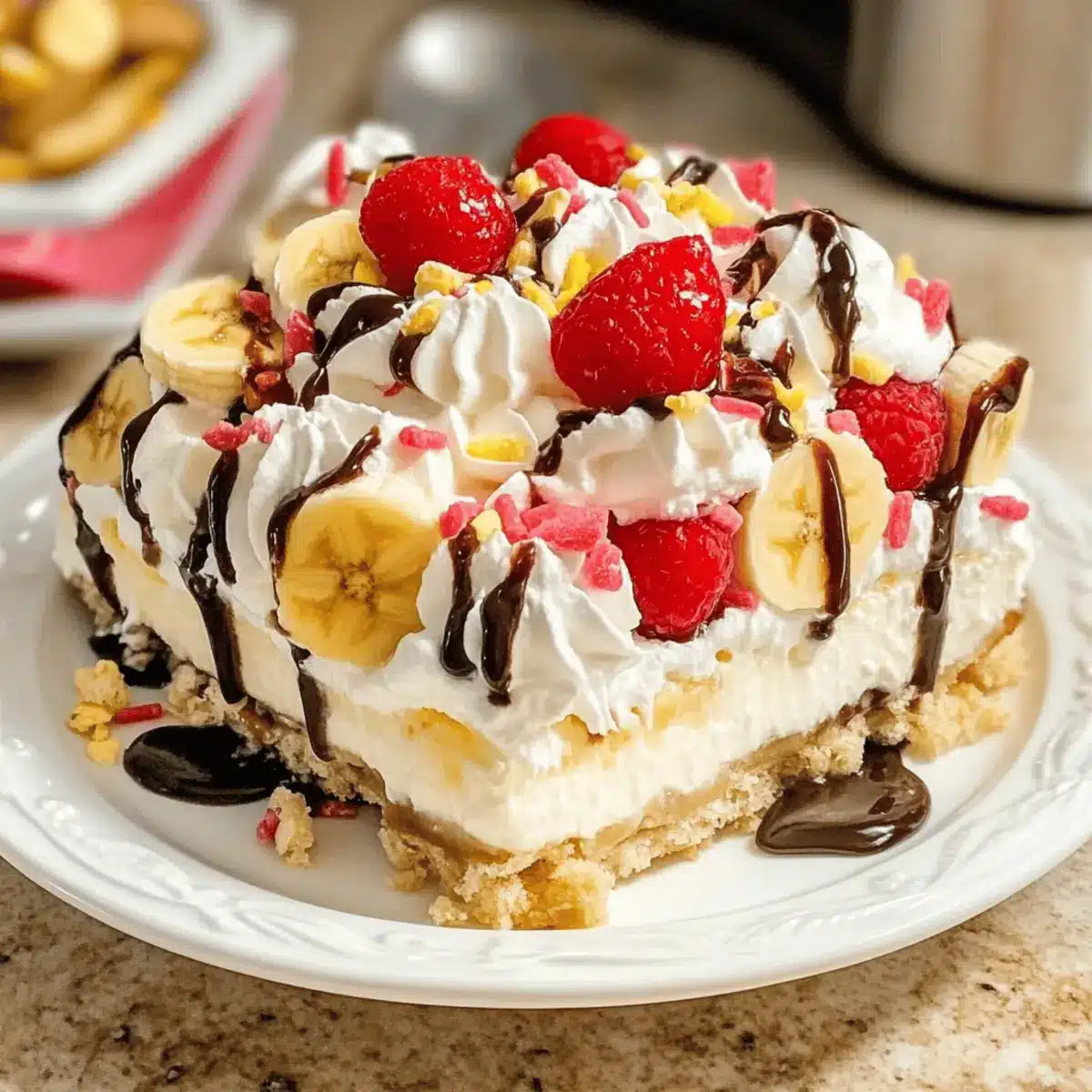 No Bake Banana Split Dessert