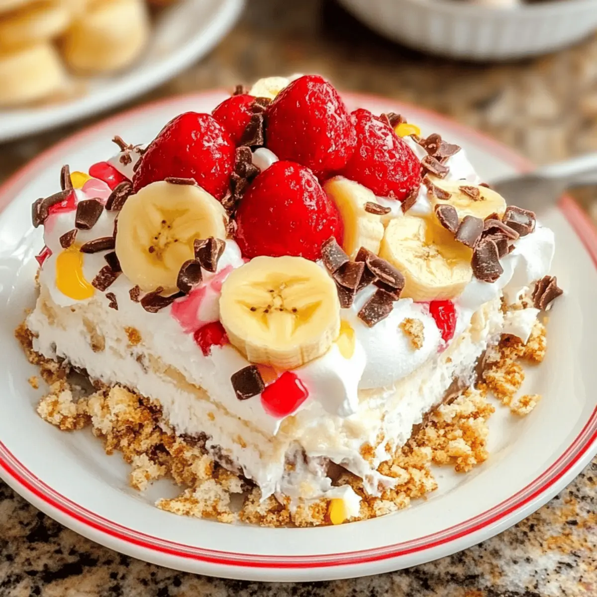 No Bake Banana Split Dessert