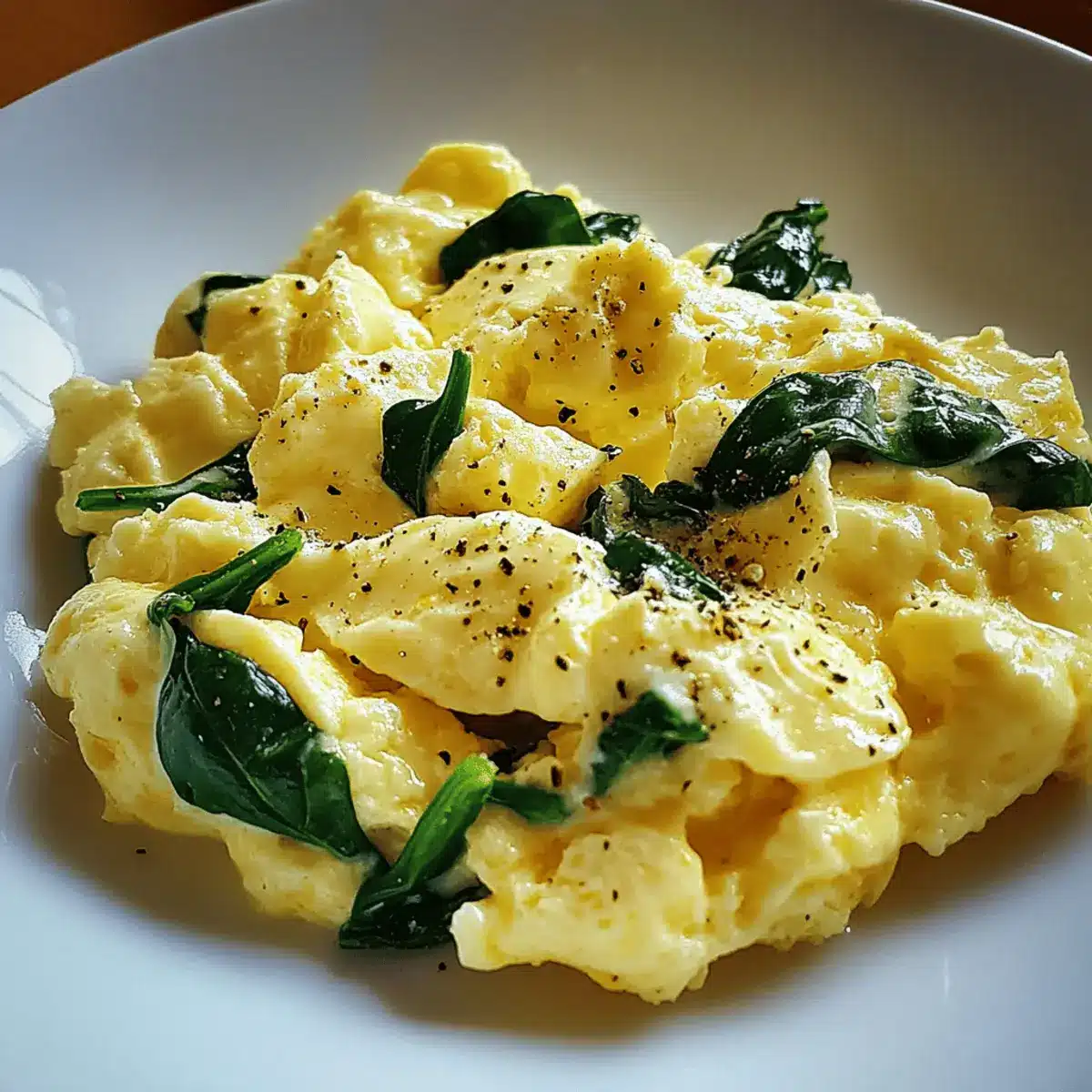 Scrambled Eggs with Spinach