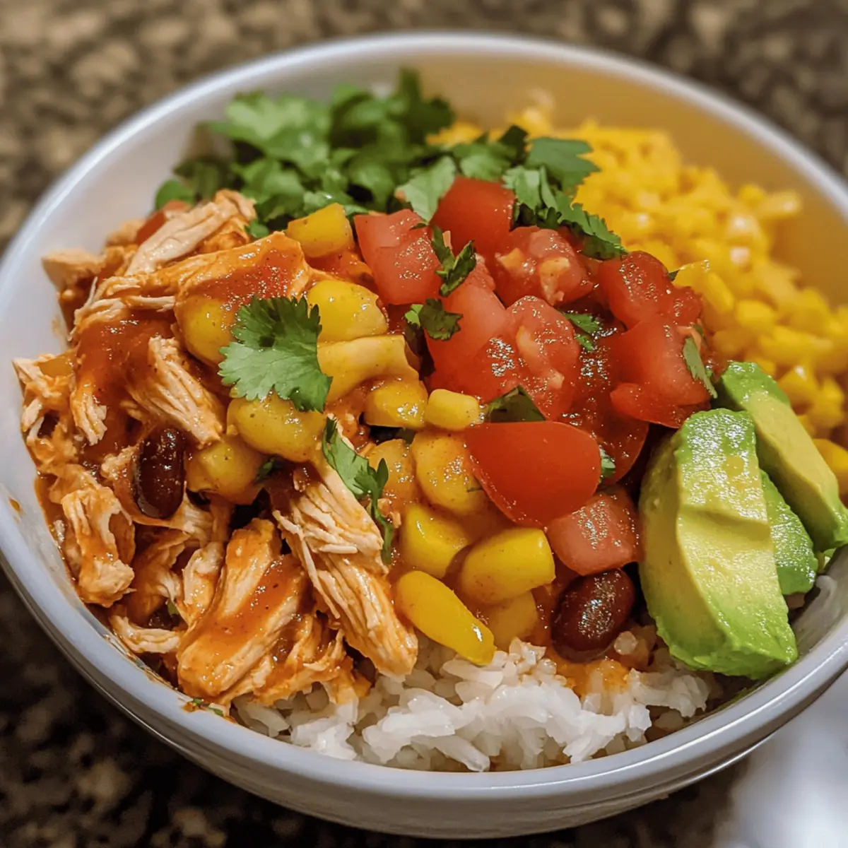 Slow Cooker Chicken Burrito Bowl