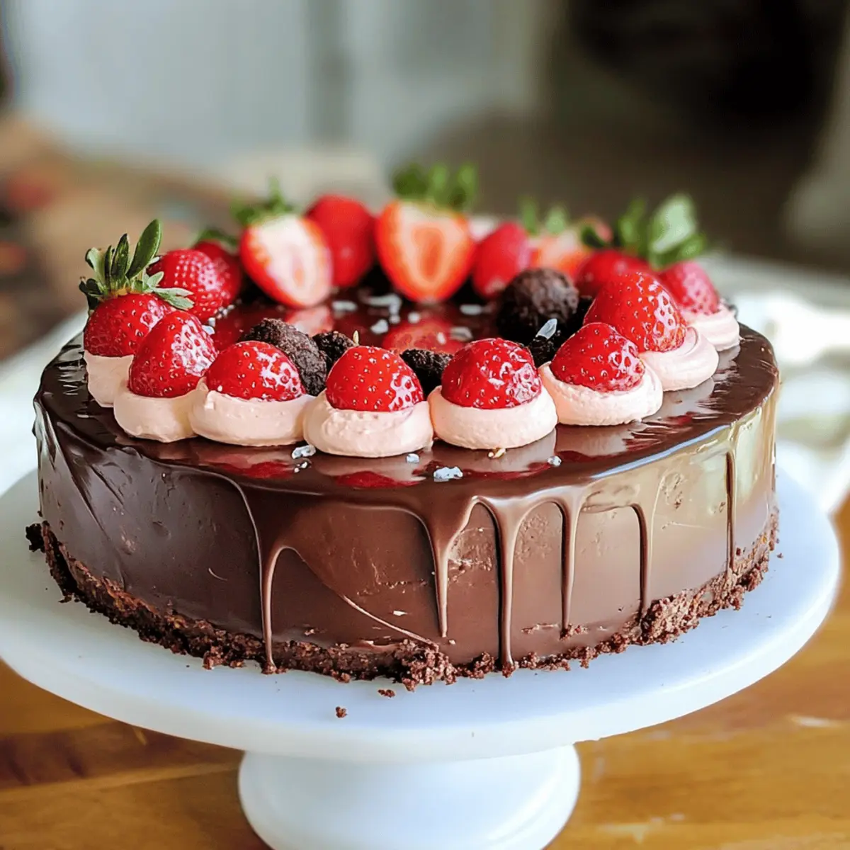 Strawberry Truffle Cake