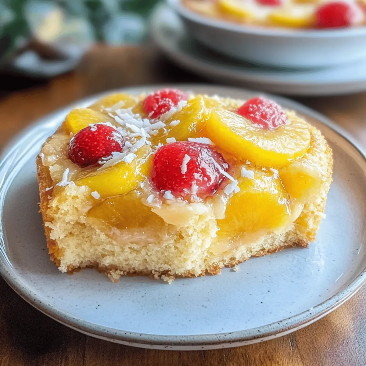 Upside Down Fruit Cocktail Cake with Coconut