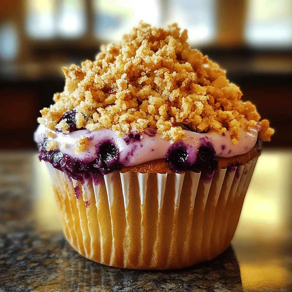 Blueberry Crumble cup cake