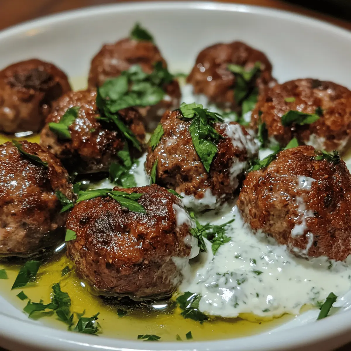 Lamb Meatballs with Tzatziki