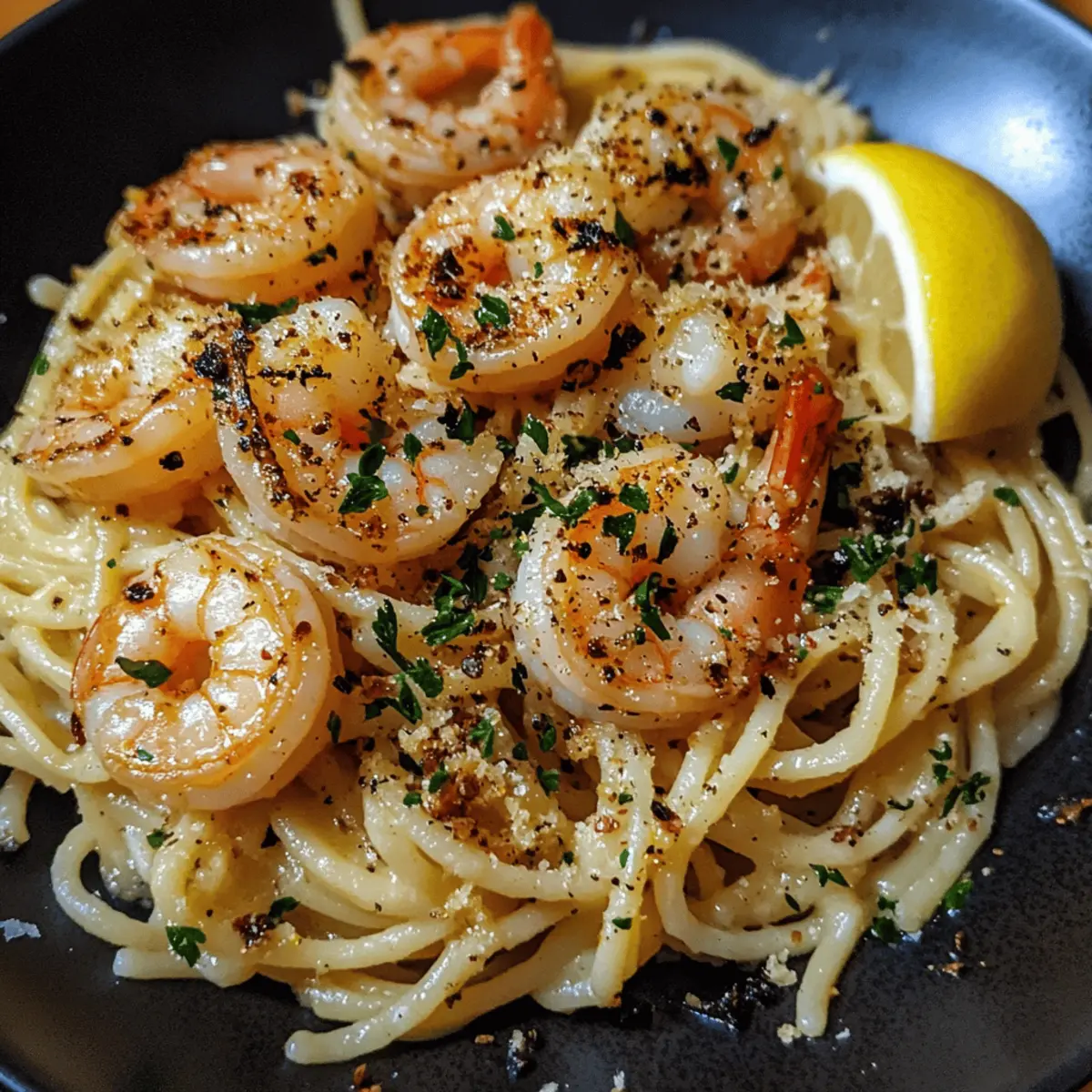 Lemon Garlic Shrimp Pasta