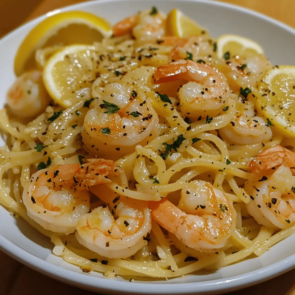 Lemon Garlic Shrimp Pasta