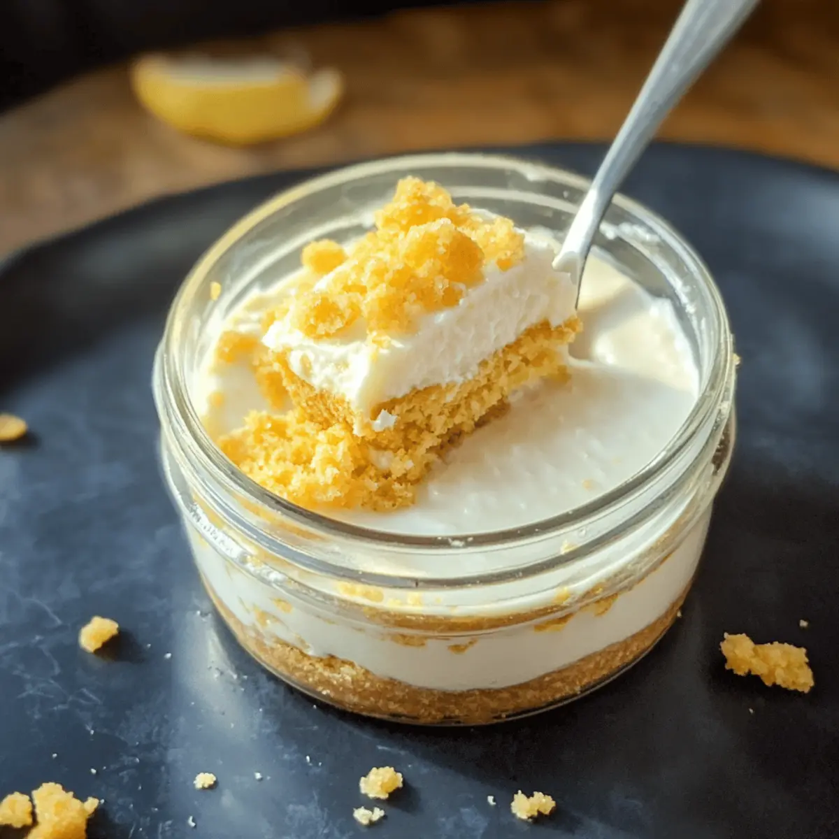 Mini No Bake Lemon Cheesecake