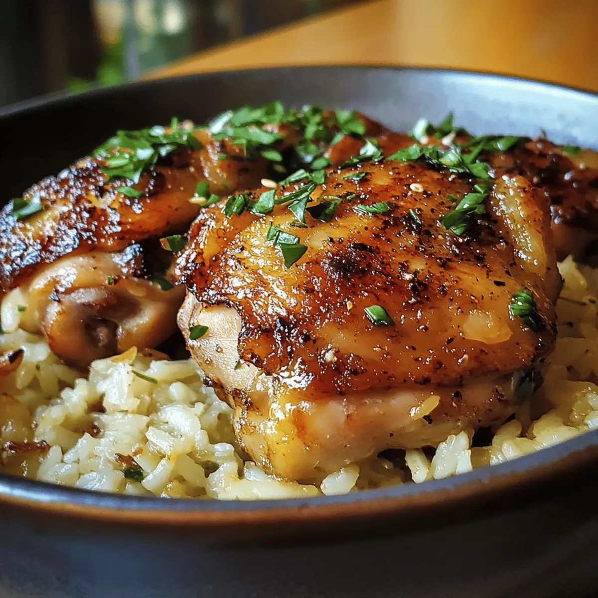 One-Pot Chicken Thighs with Rice