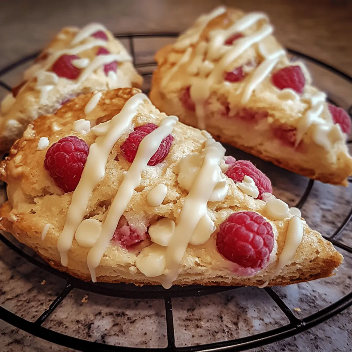 Raspberry White Chocolate Scones