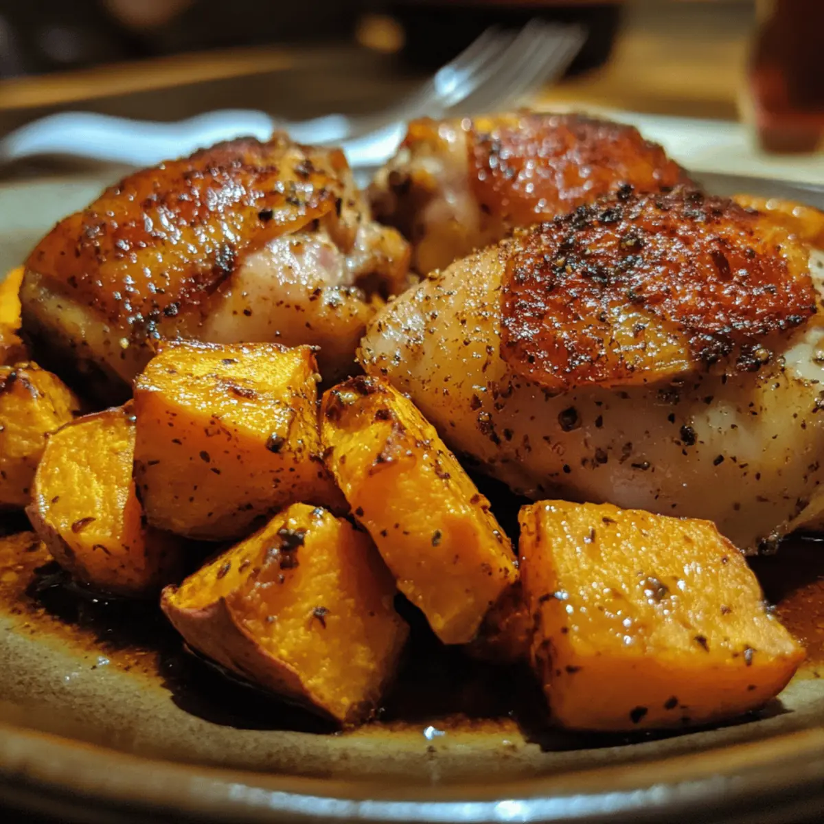 Roasted Chicken Thighs with Sweet Potatoes