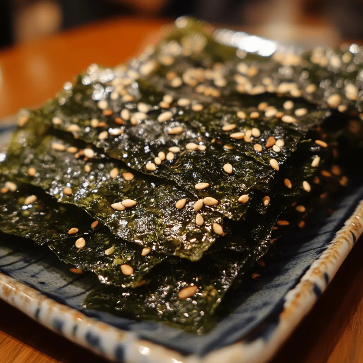 Roasted Seaweed with Sesame Seeds