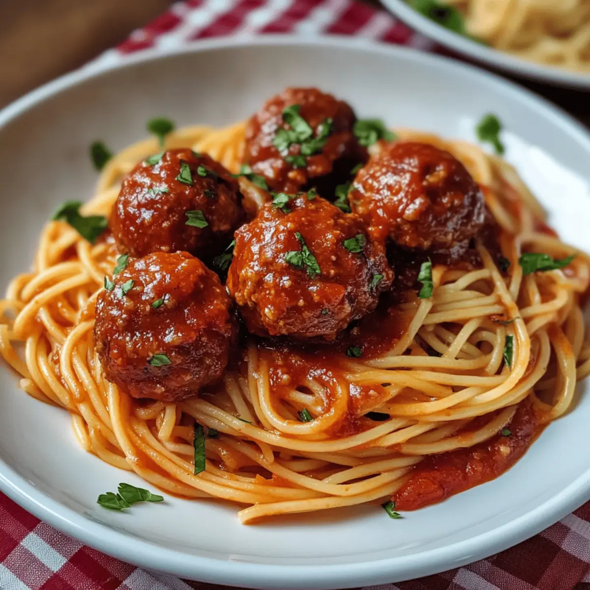 Spaghetti and Meatballs in Marinara Sauce