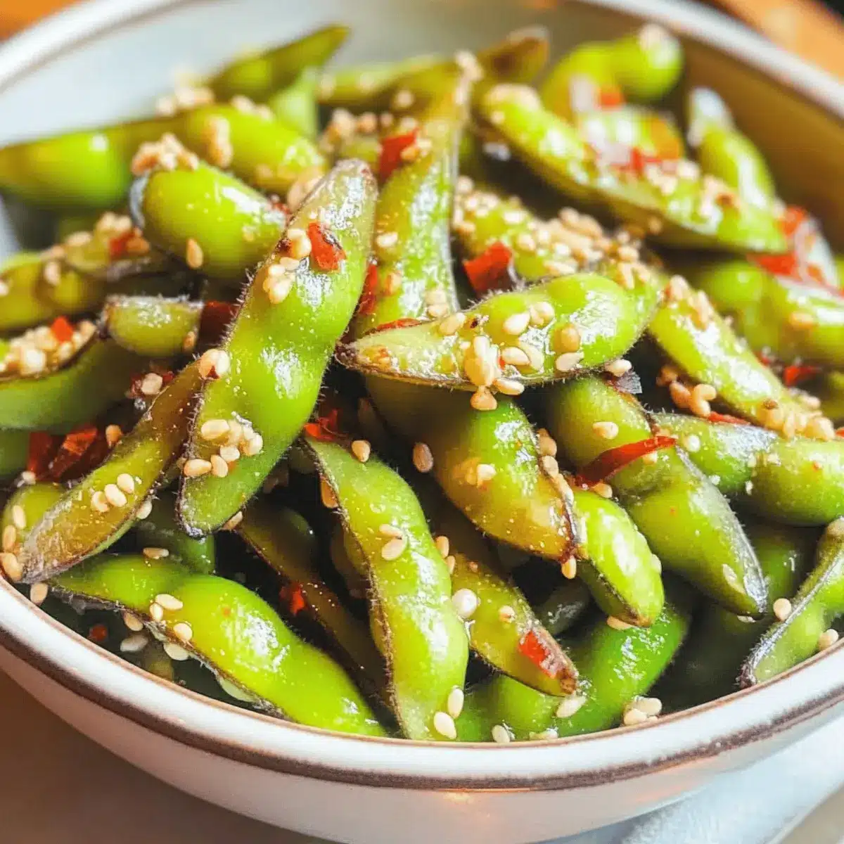 Spicy Garlic Edamame