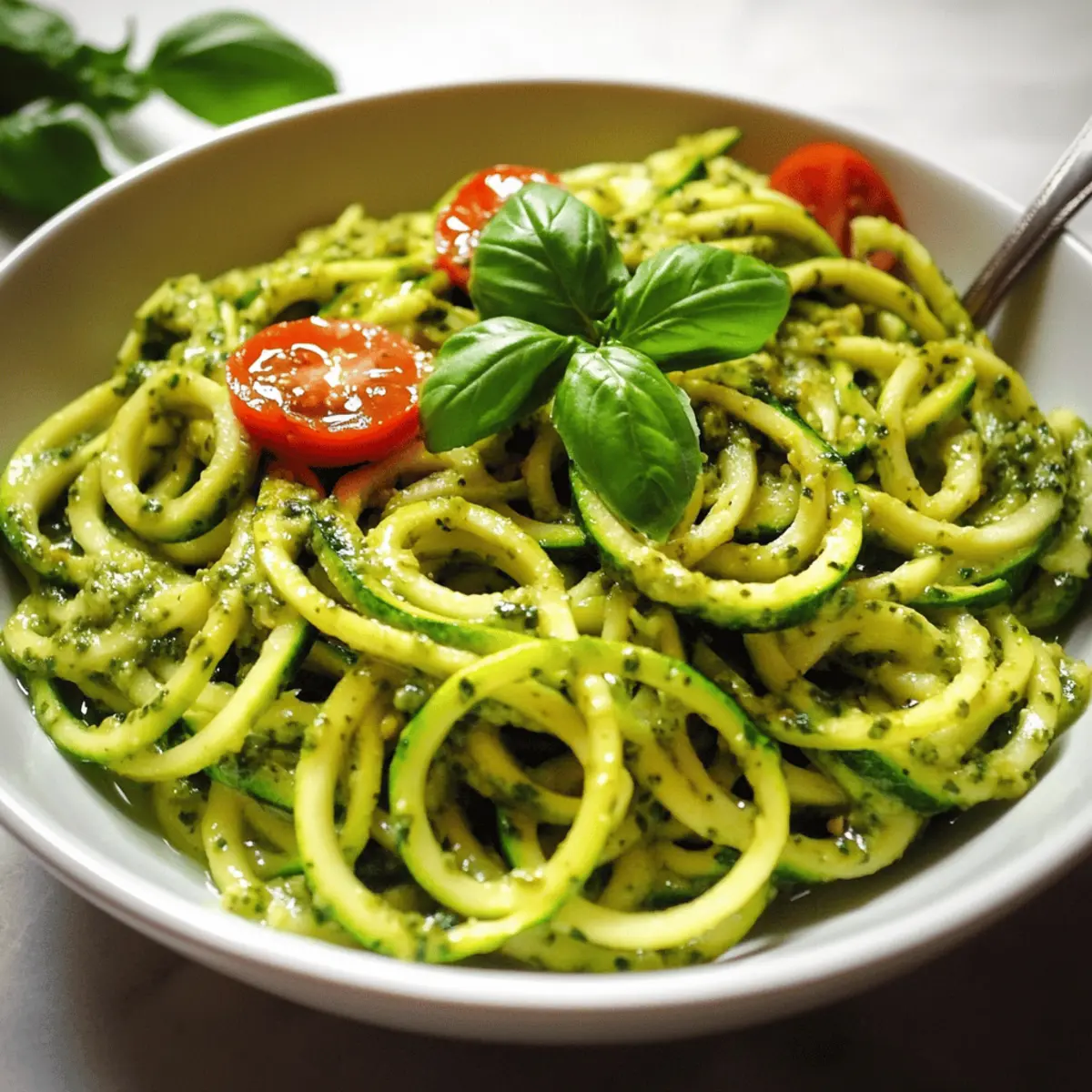 Zucchini Noodles with Pesto