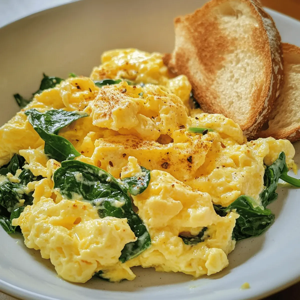 Scrambled Eggs with Spinach