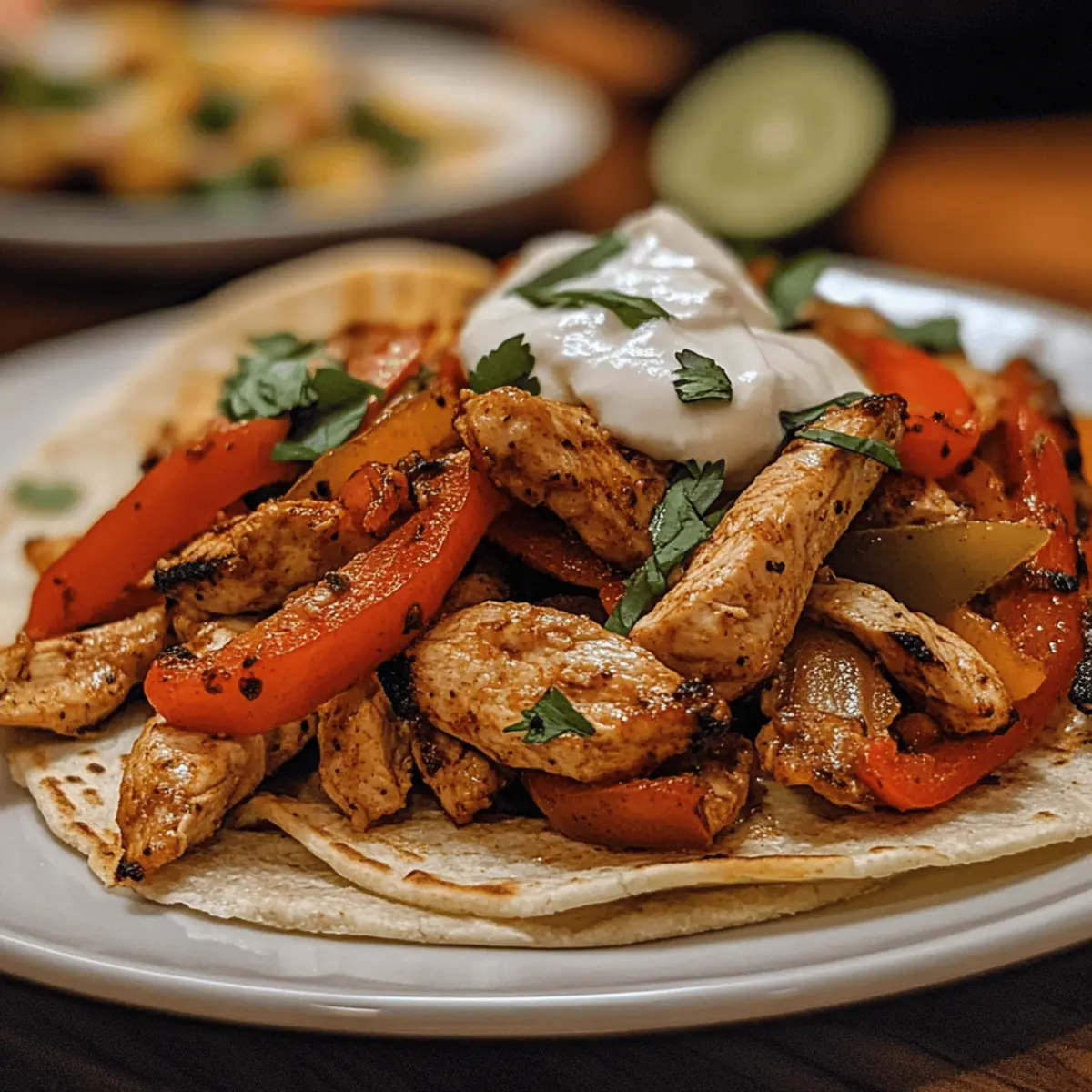Slow Cooked Chicken Fajitas