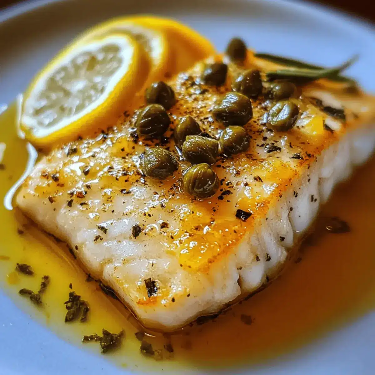 Cod with Lemon and Capers