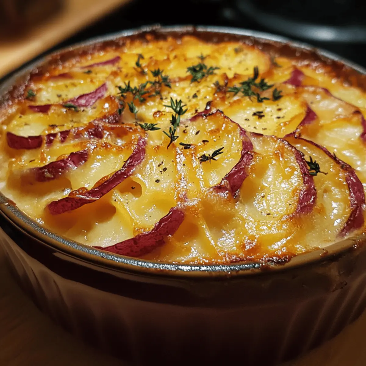 Beetroot and Potato Gratin