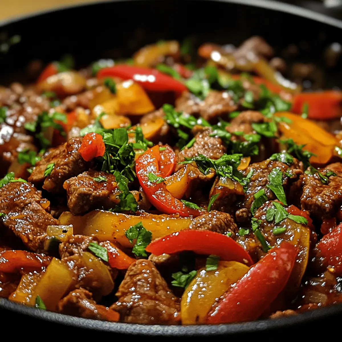 Beef and Bell Pepper Skillet