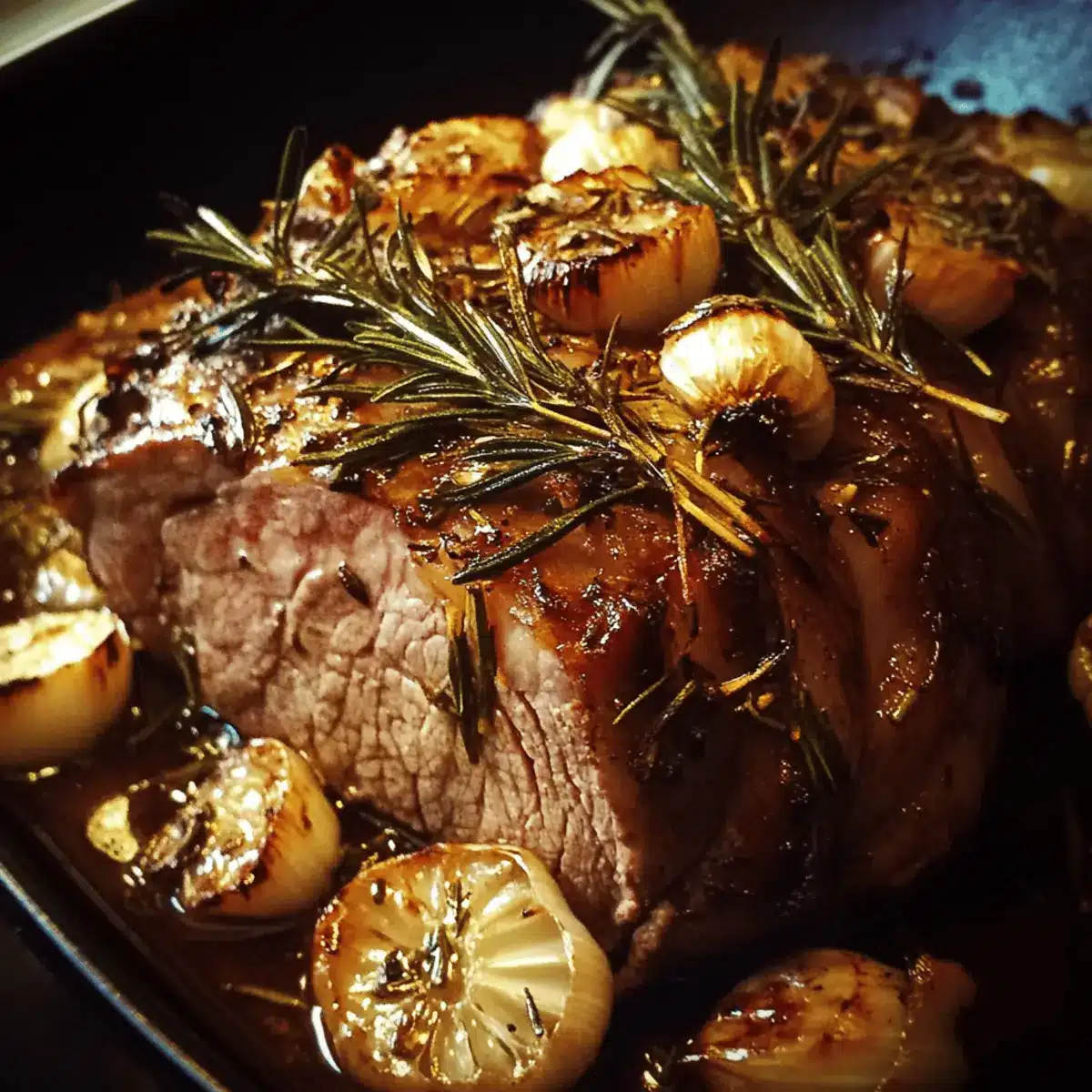 Roasted Lamb with Garlic and Rosemary