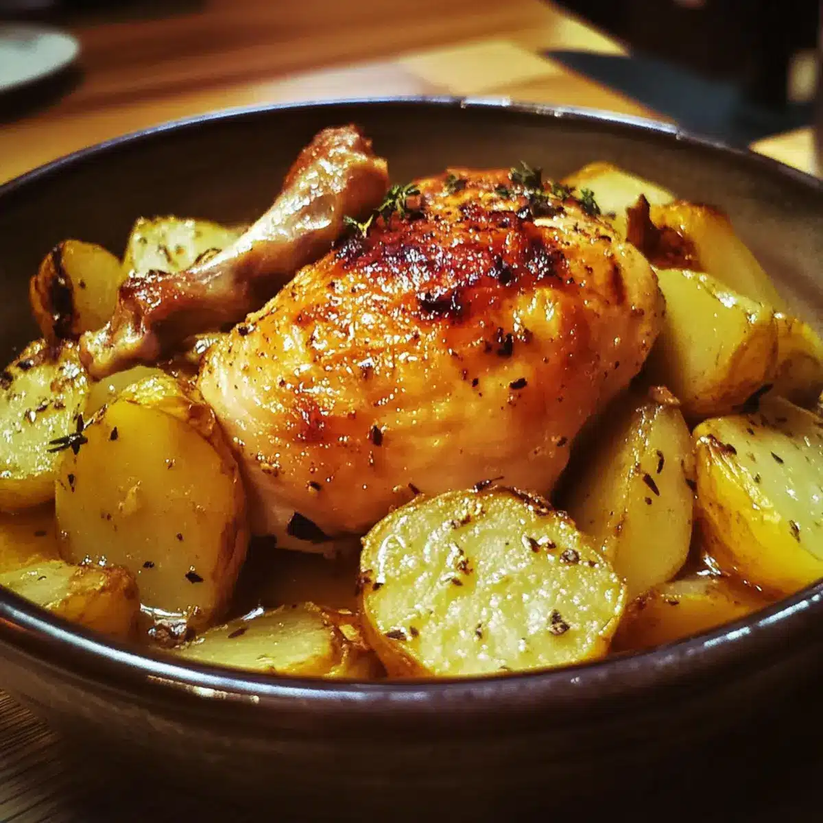 Kotopoulo Lemonato (Roasted Chicken with Patates)